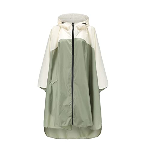 LHHMZ Wasserdichter Regenponcho Jacken für Damen Leichte, verstaubare Regenmäntel mit Kapuze Outdoor Regencape von LHHMZ