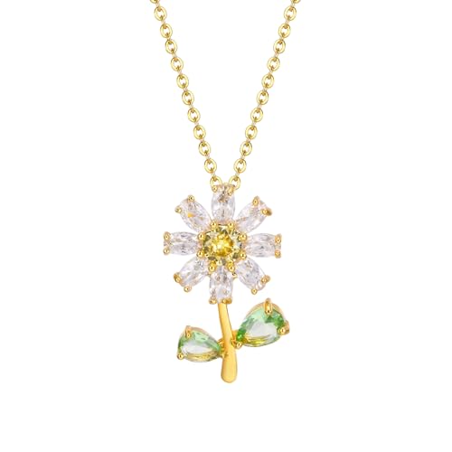 LHJHZDJC Halskette Mode Damen verschiebbar Geburtsstein Halskette kubischer Anhänger verstellbar Schmuck Geschenke von LHJHZDJC