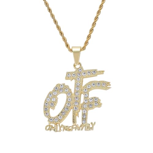 LHJHZDJC Halskette Mode Herren OTF Gold Anhänger Halskette Hip Hop Stil Schmuck mit Seil Kette Familie Geschenk Erinnerungsgeschenke LHJHZDJC Halskette Mode Herren OTF Gold Anhänger Halskette Hip Hop Stil Schmuck mit Seil Kette Familie Geschenk Erinnerungsgeschenke von LHJHZDJC