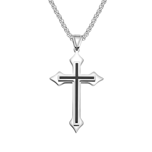 LHJHZDJC Halskette Mode Unisex Männer Kreuz Anhänger Halskette Persönlichkeit Schmuck Gedenkgeschenk Trend 2022 Schmuck Geschenke von LHJHZDJC