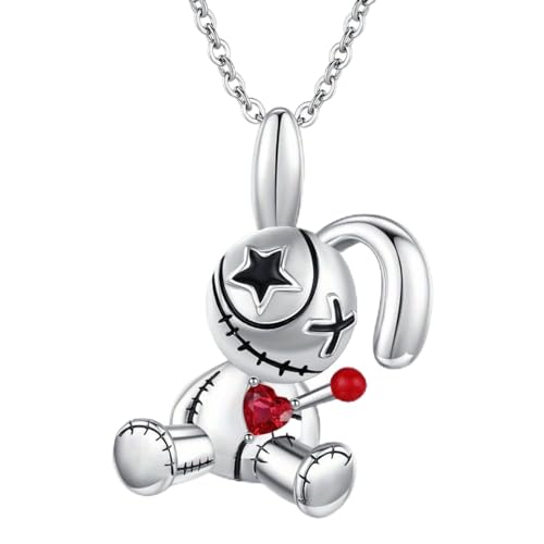 LHJHZDJC Halsketten für Frauen Mode Kreative Puppe Anhänger Halskette Exquisite Festival Party Gedenkschmuck Jubiläumsparty Schmuck Nischenstil Schmuck Geschenke von LHJHZDJC