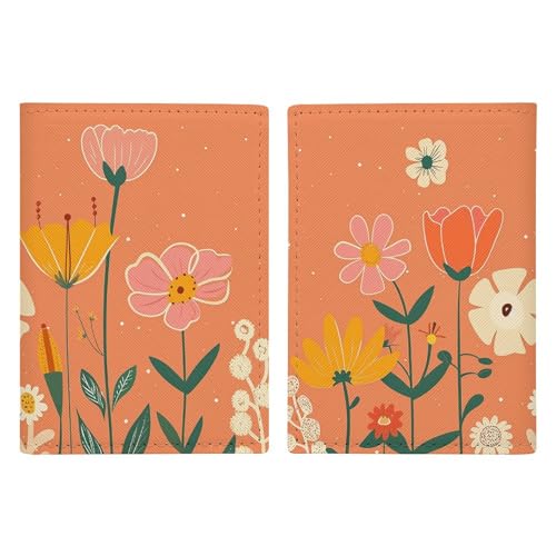 LHJKB Reisepasshülle aus strapazierfähigem PU-Material mit einfachem Clip-Kunst-Druck, niedlicher Reisepass-Schutzhülle, für Damen und Herren, Reisepasshülle, verschleißfeste Reisepasstasche, von LHJKB