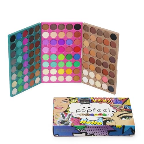 LHLXZQ 120 Farbe Lidschatten Palette, Mehrfarbiges, Mattes, Nude Perlglanz, Glänzend Lidschattenbrett, Bühne Halloween Weihnachten eyeshadow tray, geeignet für Anfänger und Profis#2 von LHLXZQ