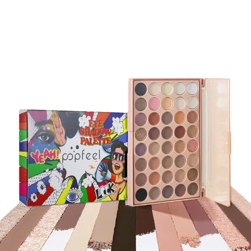 LHLXZQ 40 Farbe Lidschatten Palette, Mehrfarbiges, Mattes, Nude Perlglanz, Glänzend Lidschattenbrett, Bühne Halloween Weihnachten eyeshadow tray, geeignet für Anfänger und Profis#3 von LHLXZQ