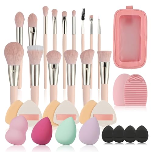 LHLXZQ Make-up Pinsel Set, 28 Stück Professionelles Makeup Brushes Set Geschenk Set für Gesicht Foundation Rouge Lidschatten Kontur Concealer Aufhellung, Beauty Egg Zufällige Farbe von LHLXZQ