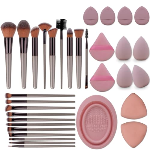 LHLXZQ Make-up Pinsel Set, 31 Stück Professionelles Makeup Brushes Set Geschenk Set für Gesicht Foundation Rouge Lidschatten Kontur Concealer Aufhellung, Beauty Egg Zufällige Farbe von LHLXZQ