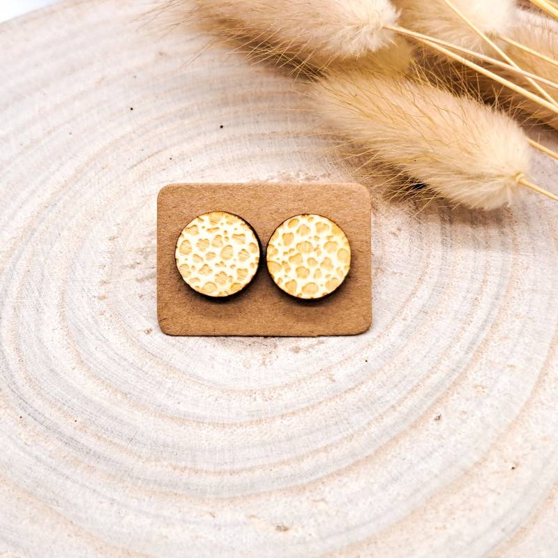 Ohrstecker "Leopard" | Holz Rund Handgefertigt Laser Cut Ohrstecker "Leopard" | Holz Rund Handgefertigt Laser Cut von LHLaserDesign