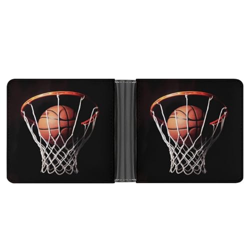 LHOKDR Taschengeldbörse, Basketball-bedruckt, multifunktional, einfache Reisebrieftasche, Unisex, schwarz, Einheitsgröße, modern, Schwarz , Einheitsgröße, Zeitgenössisch von LHOKDR