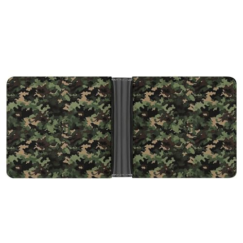 LHOKDR Taschengeldbörse, Camouflage-Druck, multifunktional, einfache Reisebrieftasche, Unisex, Schwarz, Einheitsgröße, modern, Schwarz , Einheitsgröße, Zeitgenössisch von LHOKDR