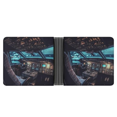 LHOKDR Taschengeldbörse, Flugzeug bedruckt, multifunktional, einfache Reisebrieftasche, Unisex, schwarz, Einheitsgröße, modern, Schwarz , Einheitsgröße, Zeitgenössisch von LHOKDR