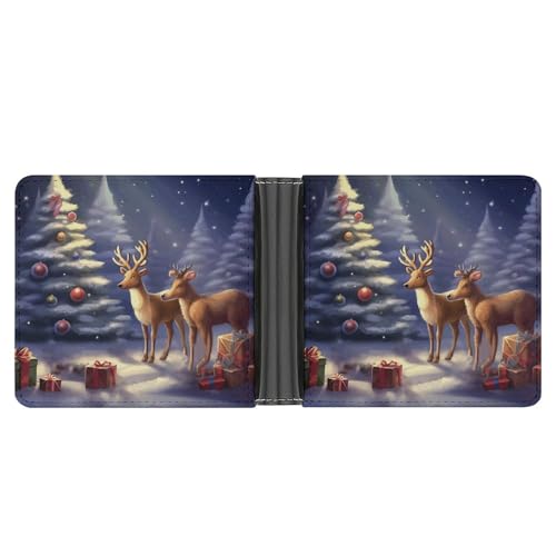 LHOKDR Taschengeldbörse, Weihnachtsdruck, multifunktional, einfache Reisebrieftasche, Unisex, schwarz, Einheitsgröße, modern, Schwarz , Einheitsgröße, Zeitgenössisch von LHOKDR