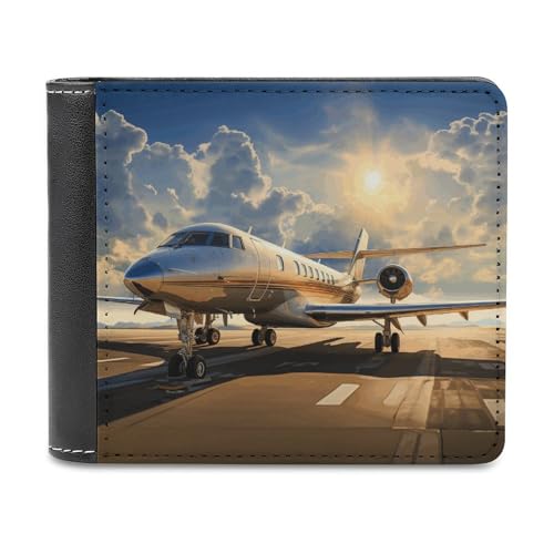 LHOKDR Tragbare Geldbörse mit Kartenhalter, bedruckt, multifunktional, einfache Reisebrieftasche, Unisex, Schwarz, Einheitsgröße, modern, Schwarz , Einheitsgröße, Zeitgenössisch von LHOKDR