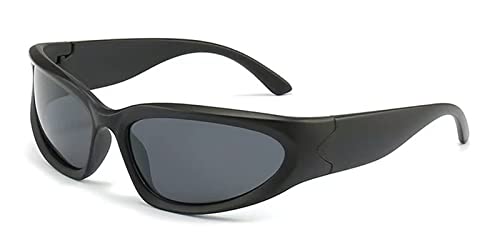 LHSDMOAT Polarisierte UV400 Sonnenbrille Für Herren Damen, Vintage Y2K Wrap Around Angeln Golf Fahren Futuristisches Sonnenbrille von LHSDMOAT