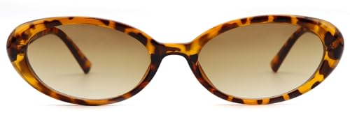 LHSDMOAT Trendige ovale Sonnenbrille für Damen, Vintage-Cat-Eye-Sonnenbrille, modische UV400 Schutz Katzenaugen Sonnenbrille für Einkaufsfotos von LHSDMOAT