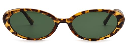 LHSDMOAT Trendige ovale Sonnenbrille für Damen, Vintage-Cat-Eye-Sonnenbrille, modische UV400 Schutz Katzenaugen Sonnenbrille für Einkaufsfotos von LHSDMOAT