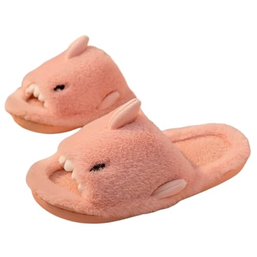 LHSJYG Hausschuhe Damen Weiche Hausschuhe For Zuhause, For Damen, Warme Aus Baumwolle Mit Offener Spitze(Pink,42-43(25.5-26cm)) von LHSJYG