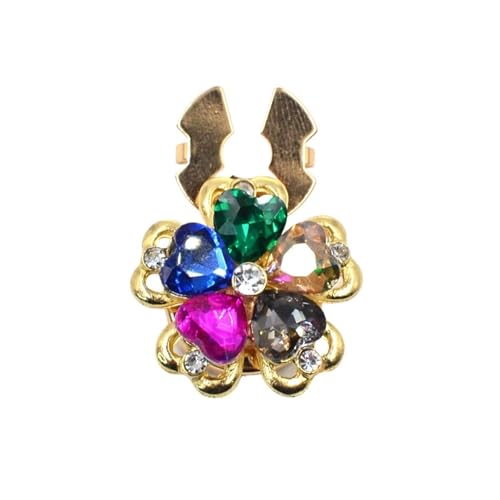 Manschettenknöpfe 1PCS Rhinestone Cufflinks Shirt Button Covers Crystal Flower Jewelry Wedding Party(Color) von LHSJYG