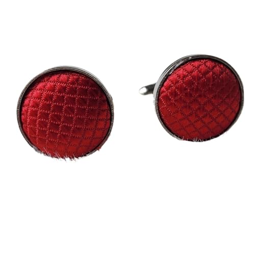 Manschettenknöpfe 1Pair Men's Vintage Tone Twist Cuff Links Wedding Gift(Red) von LHSJYG