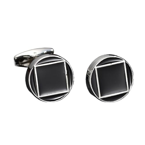 Manschettenknöpfe Brand Bussiness Copper Round Cufflinks For Mens Office Wedding Shirt Cuff Links(CF-71S) von LHSJYG