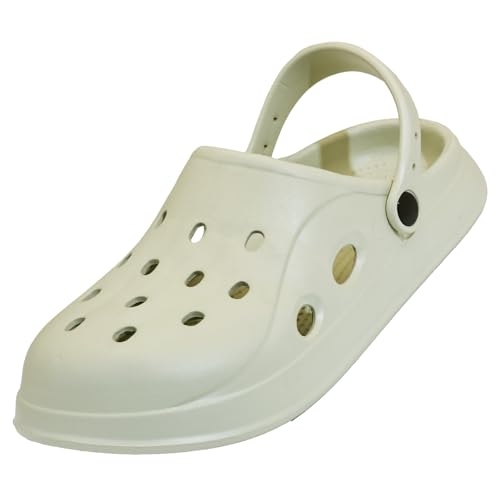 Klassische Garten-Clogs für Damen und Herren, rutschfeste Pantoletten, Schlupfschuhe, Arbeitsschuhe, Fersenriemen, leichte Duschpantoffeln, Strand, Indoor-Outdoor, Freizeitkleidung, weiche von LHXYUO