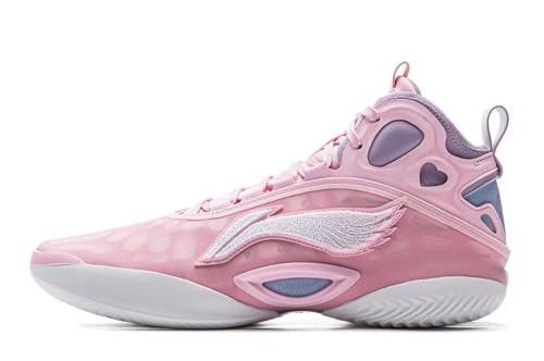 LI-NING Basketballschuhe Professionelle für Herren SAS-Unterstützung Atmungsaktive Sportschuhe YUSHUAI 19 ABAV005-1 Rosa EU 46 1/3 von LI-NING