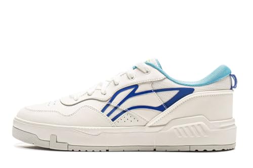 LI-NING Common 80S Herren Casual Schuhe Cloud-Soft Komfortable Minimalistische Sneakers Tägliche Bekleidung Weiß Blau EU 43 von LI-NING
