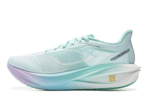 LI-NING FEIDIAN 5 Challenger Damen Laufschuhe Boom Fiber Leichte Atmungsaktive Anti-Rutsch Racing Sneaker ARMV002 Glacier Blau EU 37 von LI-NING