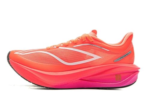 LI-NING FEIDIAN 5 Challenger Damen Laufschuhe Boom Fiber Leichte Atmungsaktive Anti-Rutsch Racing Sneaker ARMV002 Fluoreszierendes Orange EU 37 von LI-NING