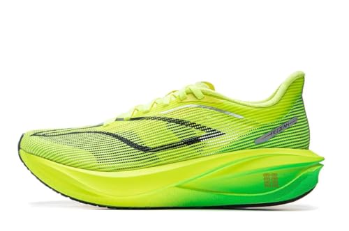 LI-NING FEIDIAN 5 Challenger Damen Laufschuhe Boom Fiber Leichte Atmungsaktive Anti-Rutsch Racing Sneaker ARMV002 Gelb Grün EU 38 1/3 von LI-NING