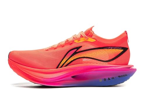 LI-NING FEIDIAN 5 Elite Herren Laufschuhe Boom Faser Leichtgewicht Hoch Rebound Sport Rennen Training Sneakers Fluorescent Orange EU 39 2/3 von LI-NING