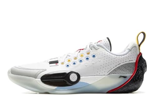 LI-NING Herren Basketballschuhe Männer Sportschuhe rutschfest Verschleißfest Professionelle Outdoor Schuhe Schnürschuhe Wade All City 13 Series Weiß Schwarz EU 41 von LI-NING