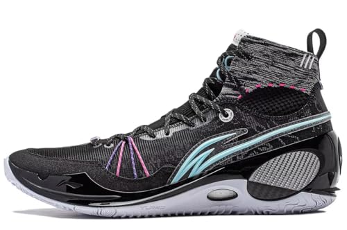 LI-NING Herren Basketballschuhe rutschfest Verschleißfest Professionelle Sportschuhe Wade 808 III Ultra V2 Serie Schwarz EU 43 2/3 von LI-NING