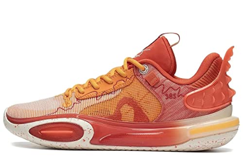 LI-NING Herren Wade All City 11 Professionelle Basketballschuh Dämpfung Sportschuhe Orange ABAT031-5H EU 41 2/3 von LI-NING