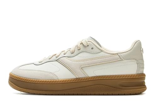 LI-NING LN IVY Frauen Casual Schuhe Trendy Höhe Erhöhung Retro Schuhe City Walk Milch Weiß Silber Birke EU 37 2/3 von LI-NING