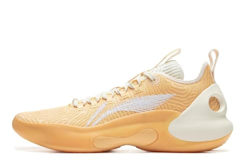 LI-NING Leichte Basketballschuhe für Herren mit hohem Rebound Professionelle Sportschuhe mit Dämpfung und Stabilität YUSHUAI Ultra Low Series Aprikose Gelb EU 41 von LI-NING