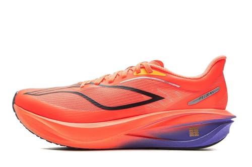LI-NING Männer Laufschuhe Boom Fiber Reflektierende Leichte Atmungsaktive Racing Sneakers FEIDIAN 5 Challenger ARMV001 Fluoreszierendes Orange EU 43 2/3 von LI-NING