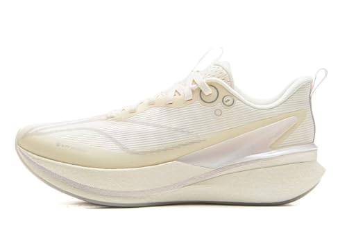 LI-NING RED Hare 8 PRO Damen Laufschuhe reflektierende Boom Faser Leichtgewicht hohe Rebound Rennstraining Sneakers Cremeweiß EU 39 von LI-NING