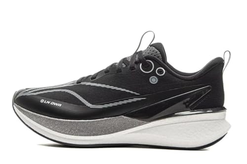 LI-NING RED Hare 8 PRO Damen Laufschuhe reflektierende Boom Faser Leichtgewicht hohe Rebound Rennstraining Sneakers Schwarz/Weiß EU 37 2/3 von LI-NING