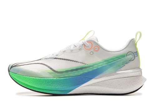 LI-NING RED Hare 8 PRO Herren Laufschuhe reflektierende Boom Faser Leichtgewicht hohe Rebound Racing Training Sneakers Weiß/Grün EU 43 2/3 von LI-NING