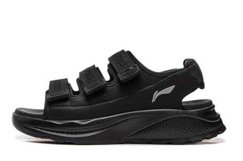 LI-NING Soft COCA Unisex Sandalen Bequeme weiche Freizeit atmungsaktive Sandalen Schwarz EU 39 2/3 von LI-NING