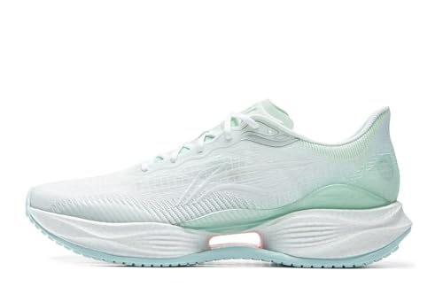 LI-NING SUPER Light 22 Frauen Laufschuhe reflektierende Boom Faser hohe Rebound leichtes Gewicht Polsterung Sportschuhe Weiß Lichtgrün EU 37 2/3 von LI-NING