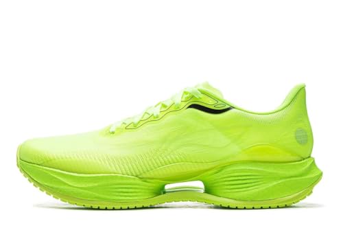 LI-NING SUPER Light 22 Männer Laufschuhe reflektierende Boom Faser hohe Rebound leichtes Gewicht Polsterung Sport Sneakers Neon Olivin EU 42 1/3 von LI-NING