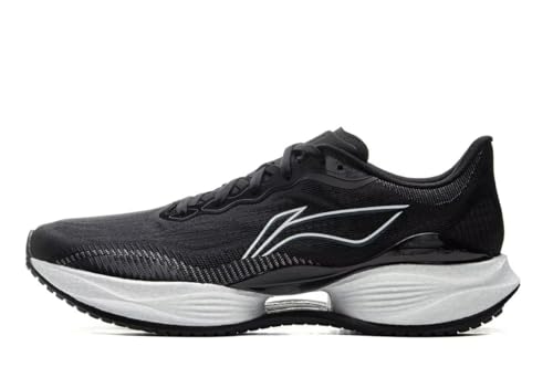 LI-NING SUPER Light 22 Männer Laufschuhe reflektierende Boom Faser hohe Rebound leichtes Gewicht Polsterung Sport Sneakers Schwarz Weiß EU 45 von LI-NING