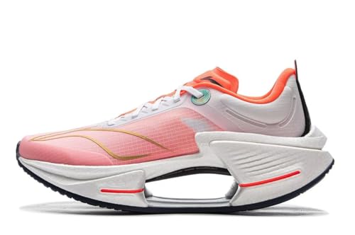 LI-NING Shadow 3 Essential Herren Laufschuhe Leichtgewicht Hoch Rebound Sport Rennen Training Sneakers Orange Weiß EU 43 2/3 von LI-NING
