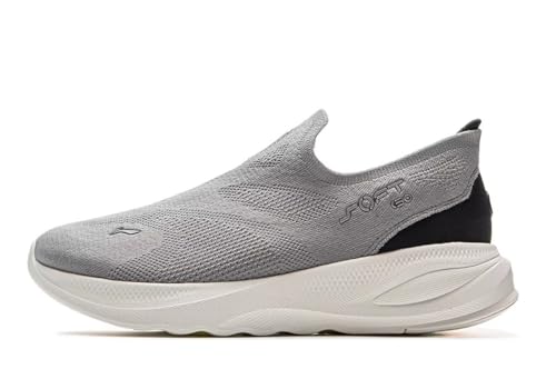 LI-NING Soft GO 2 Knit Herren Freizeitschuhe reflektierende atmungsaktive Coole Trendige Casual Schuhe Grau EU 43 2/3 von LI-NING