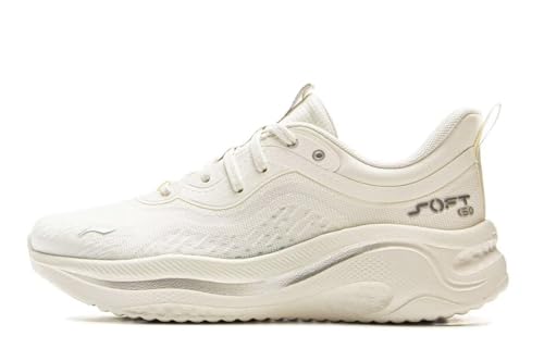 LI-NING Soft GO 2 WMS Damen Casual Schuhe Cloud-Soft Komfortable Minimalistische Sneakers Tägliche Bekleidung Champagner Weiß EU 37 von LI-NING
