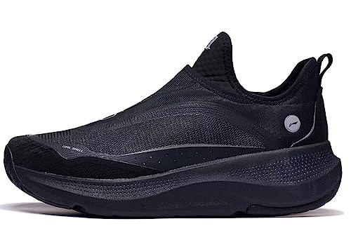 LI-NING Soft GO Herren Sneaker Trendige Freizeitschuhe Komfort Bequem Sportschuhe Schwarz AGLT105-1H EU 41 2/3 von LI-NING