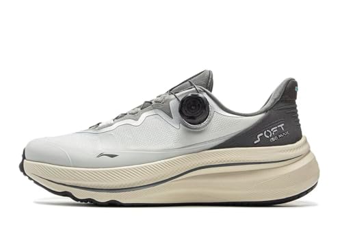 LI-NING Soft GO MAX 2 Herren Casual Schuhe Trendy Rebound atmungsaktive leichte Turnschuhe Flache Lime Nekoite Grau EU 45 von LI-NING