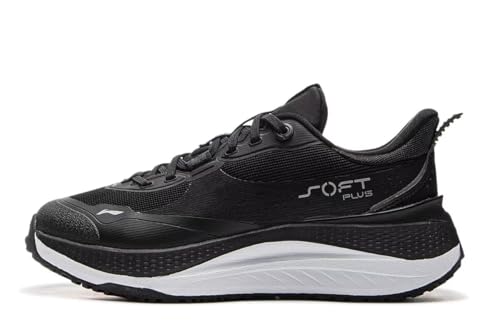 LI-NING Soft Plus Frauen Casual Schuhe Atmungsaktive Cool Trendy Höhenerhöhende Schuhe City Walk Schwarz EU 36 1/3 von LI-NING
