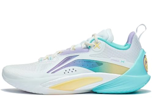 LI-NING Speed X Professionelle Basketballschuh Herren Dämpfung Sportschuhe Blau ABAT085-8H EU 45 von LI-NING
